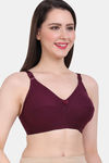 Vanila Single Layered Non-Wired Full Coverage Minimiser Bra - Purple — thumbnail 5