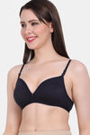 Vanila Double Layered Non-Wired 3/4Th Coverage T-Shirt Bra - Navy Blue — thumbnail 3