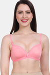 Vanila Double Layered Non-Wired 3/4Th Coverage T-Shirt Bra - Peach — thumbnail 1