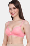 Vanila Double Layered Non-Wired 3/4Th Coverage T-Shirt Bra - Peach — thumbnail 3