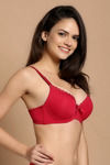 Zivame Push Up Wired Low Coverage Bra-Red — thumbnail 3