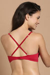 Zivame Push Up Wired Low Coverage Bra-Red — thumbnail 4