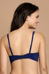 Zivame Push Up Wired Low Coverage Bra-Dark Blue — thumbnail 2