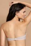 Zivame Push Up Wired Low Coverage Strapless Bra-Beige — thumbnail 2
