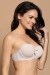 Zivame Push Up Wired Low Coverage Strapless Bra-Beige — thumbnail 3