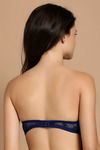 Zivame Push Up Wired Low Coverage Strapless Bra-Dark Blue — thumbnail 2