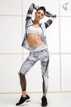 Zelocity Hugged Skin Fit Leggings- White — thumbnail 1