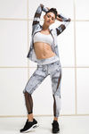 Zelocity Hugged Skin Fit Leggings- White — thumbnail 6