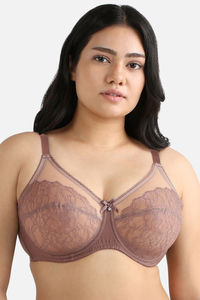 Wacoal Single Layered Wired Full Coverage Lace Bra - Cappuccino — thumbnail 2