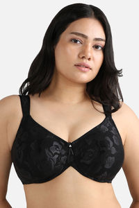 Wacoal Single Layered Wired Full Coverage Super Support Bra - Black — thumbnail 2