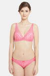 Wacoal Padded Non-Wired Medium Coverage Lace Bra - Pink — thumbnail 5