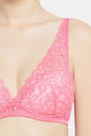 Wacoal Padded Non-Wired Medium Coverage Lace Bra - Pink — thumbnail 8