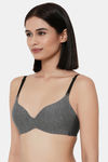 Wacoal Padded Non-Wired Full Coverage T-Shirt Bra - Dark Grey — thumbnail 3