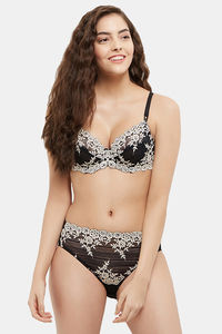 Wacoal Single Layered Wired 3/4Th Coverage Lace Bra - Black — thumbnail 6