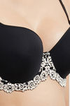 Wacoal Padded Wired 3/4Th Coverage Lace Bra - Black — thumbnail 6