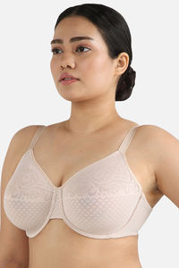 Wacoal Single Layered Wired Full Coverage Minimiser Bra - Sand — thumbnail 4