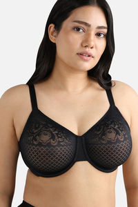 Wacoal Single Layered Wired Full Coverage Minimiser Bra - Black — thumbnail 5