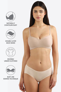 Wacoal Padded Non Wired 3/4Th Coverage T-Shirt Bra - Beige — thumbnail 7