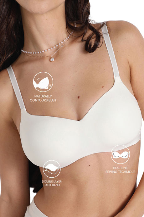 Wacoal Padded Non Wired 3/4Th Coverage T-Shirt Bra - Cream — image 6