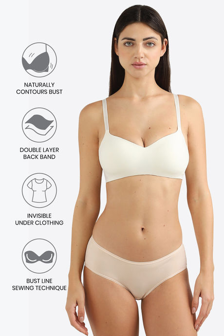 Wacoal Padded Non Wired 3/4Th Coverage T-Shirt Bra - Cream — image 7