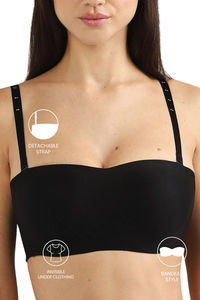 Wacoal Padded Wired Medium Coverage Strapless Bra - Black — thumbnail 6