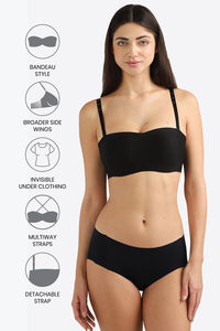Wacoal Padded Wired Medium Coverage Strapless Bra - Black — thumbnail 7