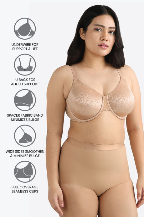 Wacoal Single Layered Wired Full Coverage T-Shirt Bra - Praline — image 6