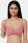 Wacoal Padded Non Wired 3/4Th Coverage Maternity / Nursing Bra - Pink — thumbnail 5