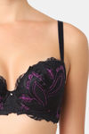 Wacoal Padded Wired 3/4Th Coverage Lace Bra - Black — thumbnail 5
