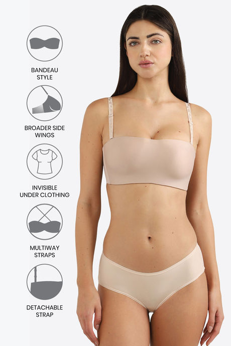 Wacoal Padded Non Wired Medium Coverage Bralette - Beige — image 8