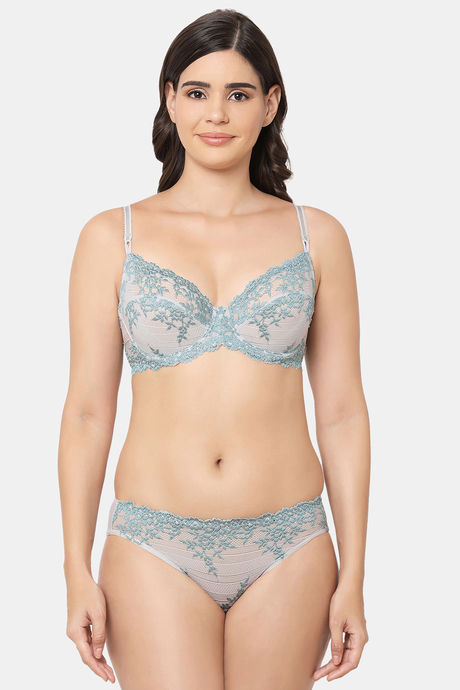 Wacoal Single Layered Wired 3/4Th Coverage Lace Bra - Blue — image 5