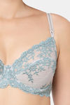 Wacoal Single Layered Wired 3/4Th Coverage Lace Bra - Blue — thumbnail 6