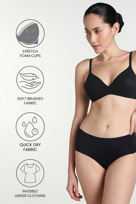 Wacoal Padded Non Wired Full Coverage T-Shirt Bra - Black — image 6