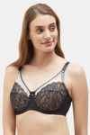 Wacoal Single Layered Wired Full Coverage Lace Bra - Black — thumbnail 3
