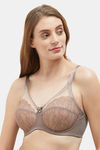 Wacoal Single Layered Wired Full Coverage Lace Bra - Brown — thumbnail 3