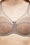 Wacoal Single Layered Wired Full Coverage Lace Bra - Brown — thumbnail 6