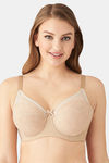 Wacoal Single Layered Wired Full Coverage Lace Bra - Brown — thumbnail 1
