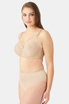 Wacoal Single Layered Wired Full Coverage Lace Bra - Brown — thumbnail 7