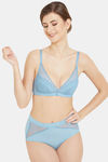 Wacoal Padded Non Wired Medium Coverage Bralette - Blue — thumbnail 6