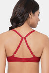 Wacoal Single Layered Wired Medium Coverage Lace Bra - Cherry Red — thumbnail 4