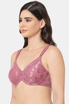Wacoal Single Layered Wired Full Coverage T-Shirt Bra - Rose Wine — thumbnail 3