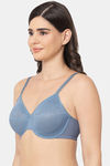 Wacoal Single Layered Wired Full Coverage Lace Bra - Bluestone — thumbnail 3
