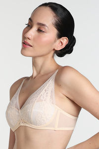 Wacoal Padded Non Wired Medium Coverage Lace Bra - Orange — thumbnail 4