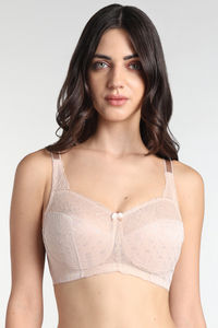 Wacoal Single Layered Non Wired Full Coverage Lace Bra - Beige — thumbnail 2
