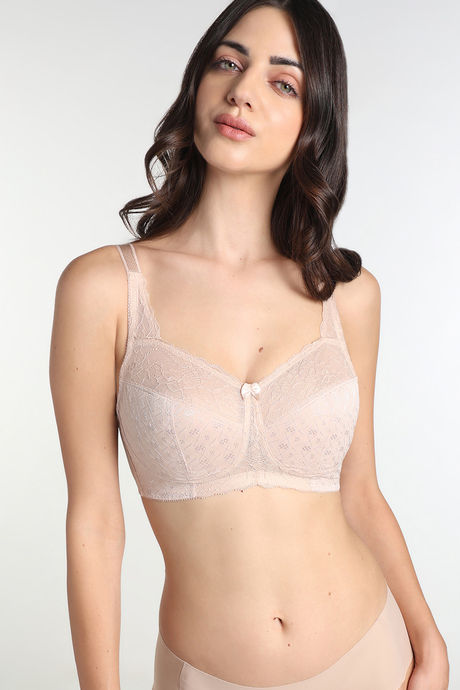 Wacoal Single Layered Non Wired Full Coverage Lace Bra - Beige — image 7