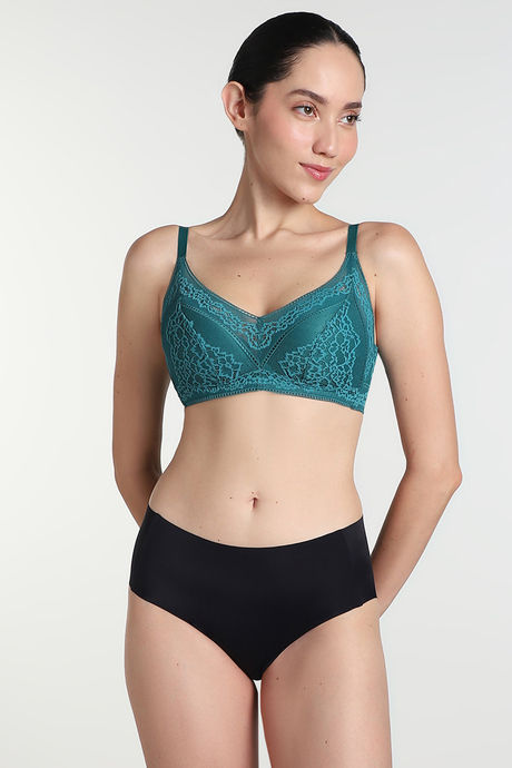 Wacoal Padded Non Wired Medium Coverage Lace Bra - Everglade — image 8