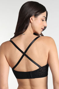 Wacoal Single Layered Wired 3/4Th Coverage Strapless Bra - Black — thumbnail 3