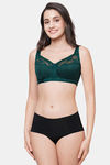 Wacoal Single Layered Non-Wired Full Coverage Minimiser Bra - Deep Teal — thumbnail 6
