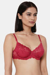 Wacoal Single Layered Wired Medium Coverage Lace Bra - Persian Red — thumbnail 2