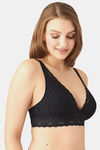 Wacoal Single Layered Non-Wired 3/4Th Coverage Lace Bra - Black — thumbnail 2
